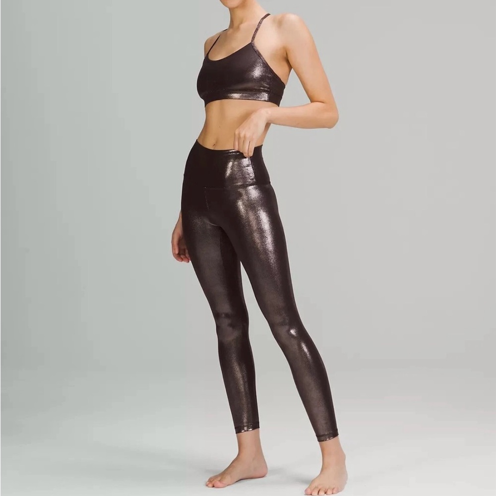 Lululemon Athletica Metallic Black Leggings